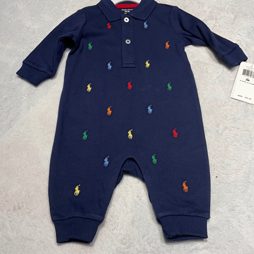 Ralph Lauren multi colored horse coverall
